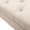 thumbnail image 6 of Sky Neutral Beige Polyester Flared Arm Bench - Great for Entryways, Comfortable Seating, 6 of 6