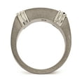 thumbnail image 2 of Edward Mirell Titanium & Argentium Sterling Silver .06ct Dia Signet Ring, 2 of 6