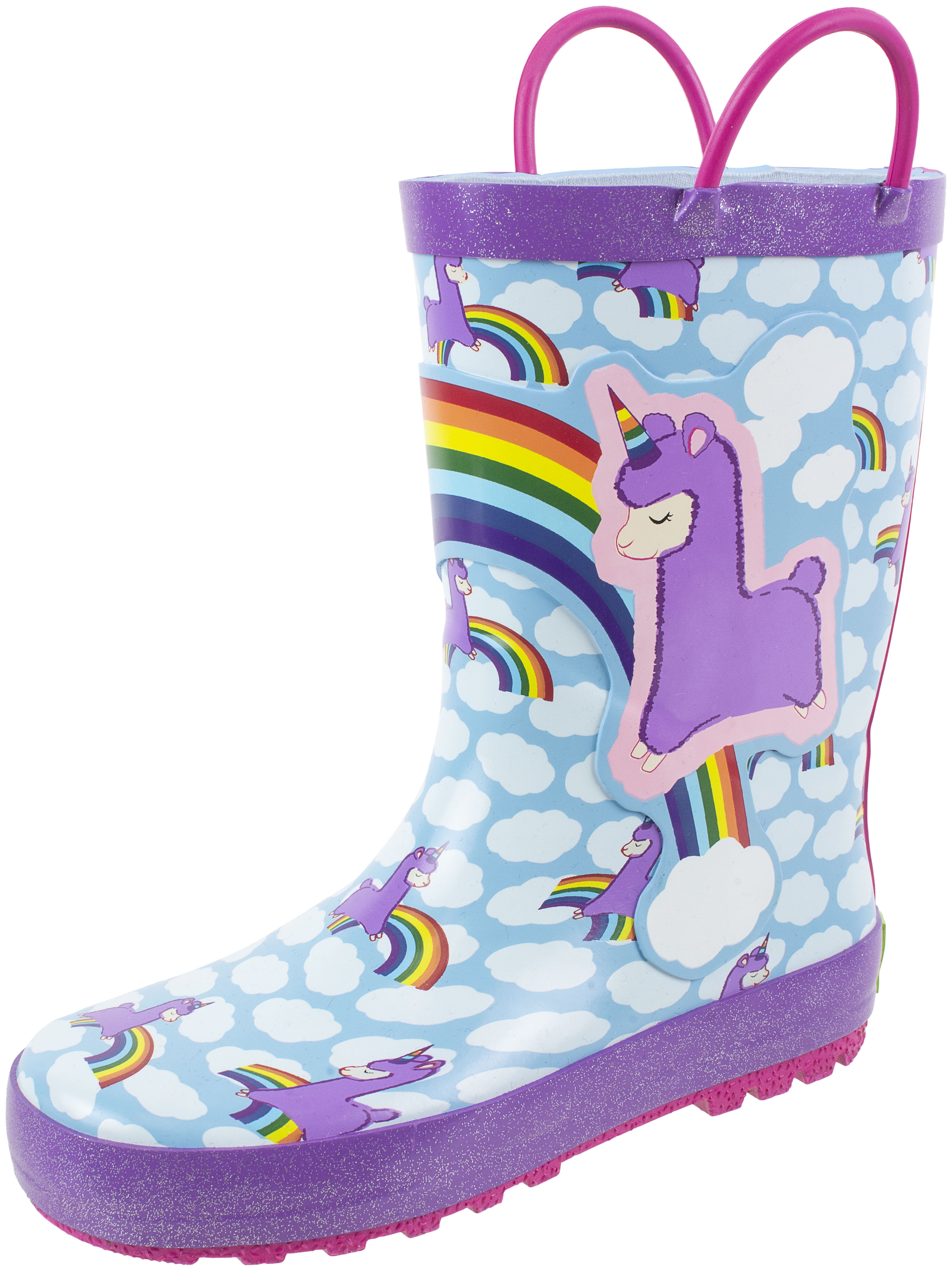 Rainbow Daze Rainbow Daze Rain Boots for Kids,Printed All Weather Boots,100 Rubber Boots with