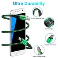thumbnail image 4 of Charging Block, 2 Pack Wall Charger Adapter with 6FT Micro USB Charging Cable, Android Charger Block USB Brick Cube Charger Station Power Base USB Micro Cable Compatible for Samsung Android, Green, 4 of 7
