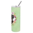 thumbnail image 3 of Carolines Treasures CK4421TBL20 Black Labrador Green Flowers Stainless Steel 20 oz Skinny Tumbler 20 oz multicolor, 3 of 3
