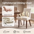 thumbnail image 3 of AFO Upholstered Dining Chairs Set of 2 with Solid Wood Legs & Padded Seat, Wood Mid Century Side Chairs for Kitchen Desk, Dining Room and Restaurant, Beige, 3 of 13