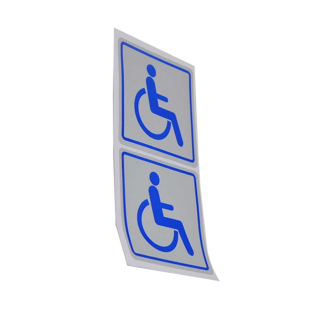 sign 180 x 100mm Self Adhesive Free post car sticker Disabled toilet 