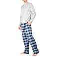 thumbnail image 2 of SLEEPHERO Men’s Pajama Set Flannel Pajamas For Men 2 Piece PJ Set with Plaid Pajama Pants and Long Sleeve Henley T-Shirt Grey with Grey and Blue Check Large, 2 of 4