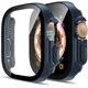 thumbnail image 1 of TAURI Paquete de 2 estuches rígidos diseñados para Apple Watch Series 9 (2023) Series 8/7 45 mm, [HD Clear] Protector de pantalla de vidrio templado 9H incorporado, [Protección completa] Cubierta delg, 1 of 4