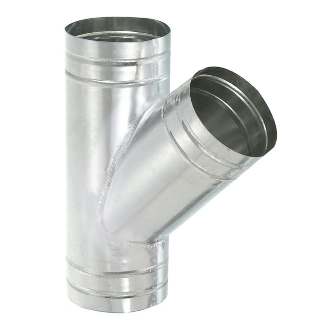 Adaptador de tubo de escape de conducto de aire Uxcell de 3 vías de hierro plateado, conector de manguera de conducto de 5 pulgadas