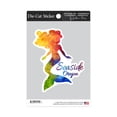 thumbnail image 2 of Die Cut Sticker Seaside, Oregon, Mermaid Silhouette, Rainbow Watercolor, Contour Vinyl Sticker 3 to 6 inches, (Waterproof Decal for Cars, Water Bottles, Laptops, Coolers), Large, 2 of 5