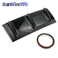 thumbnail image 2 of Shark Fin Style Chassis Spoiler Diffuser 3 5 Fins Rear Back Bumper Lip Splitter Black ABS Plastic for Universal Car DPQ001, 2 of 7
