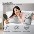 thumbnail image 3 of Satin Pillowcase 2 Pack Soft Breathable Silky Pillow Case for Hair and Skin, Cooling Silk Pillow Covers with Envelope Closure Queen Size 20"X 30", 3 of 5