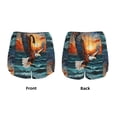 thumbnail image 3 of Balery Textured Bald Eagle Pantalones cortos deportivos para mujer con forro y dos bolsillos, elásticos, para entrenamiento, gimnasio, yoga-Medium, 3 of 7