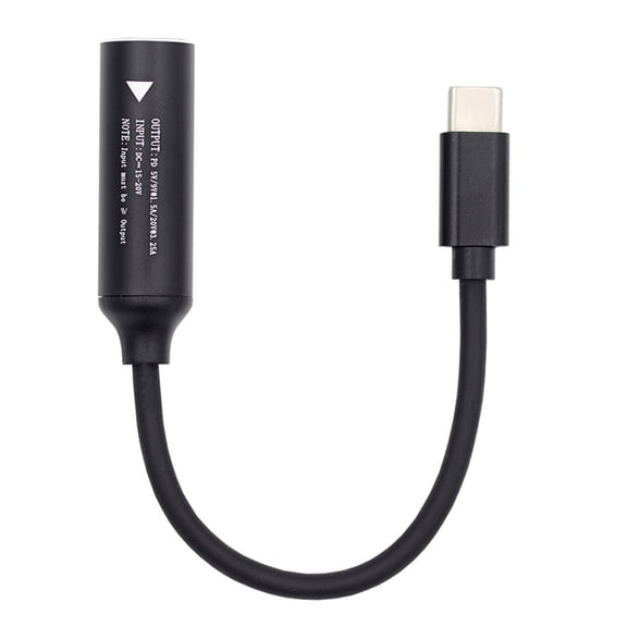 FVH DC Jack 7.4x5.0mm Input to USB-C Type-C Power Plug Charge Cable for Laptop Phone PD9V 5V 20V