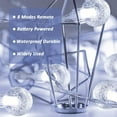 thumbnail image 5 of Juhefa Solar String Lights Outdoor 60 Led 35.6 ft Crystal Globe Lights for Garden Yard Porch Wedding Party Decor (White), 5 of 9