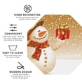 thumbnail image 3 of Lsque Christmas Snowman Gift Pattern 4" Drink Coasters Set of 4, PVC Leather Absorbent Coasters, Table Coaster Set Decorative Coffee Cup Coasters Housewarming Gift -Octagon, 3 of 6