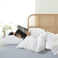 thumbnail image 4 of SPRINDAY 3Pcs Queen Comforter Set, White Boho Chevron Bedding Sets, Vertical Tufted Comforter Bed Set (1 Comforter, 2 Pillowcases), 4 of 9