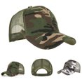 thumbnail image 4 of Qarigey Camo Mesh Trucker Gorra de béisbol Hombres Camuflaje Masculino Summer Hat Hombres Cap Trucker Hip Hop Dad Gorra Sombreros Sombreros ejercito verde Qarigey OD2723-01B, 4 of 6
