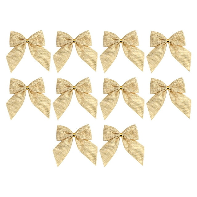 10PCS Christmas Bows for Holiday Various Styles for Tree Garland and Party Decorations Accessories