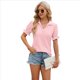 thumbnail image 3 of Blusas Informales Elegantes para Mujer, Camisas con Cuello de Solapa, Blusas de Verano Informales de Negocios A , Color Rosa S, 3 of 8