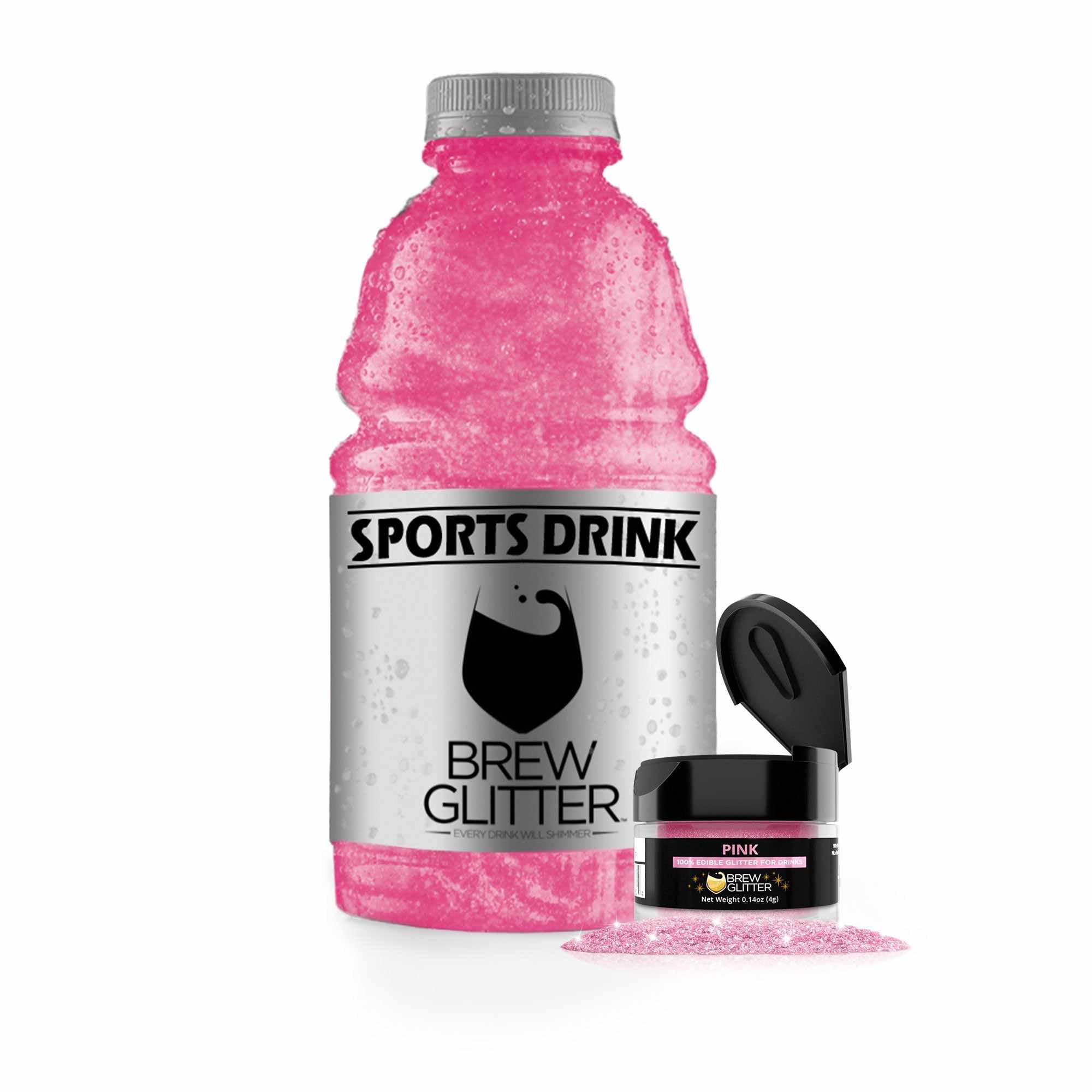 Pink Drink Glitter, Edible Glitter Spray for Drinks, Beverages, Foods. FDA  Compliant (4 Gram Pump)