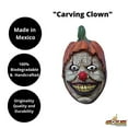 thumbnail image 2 of Carving Pumpkin Creepy Clown Face Adult Overhead Latex Mask Horror Halloween, 2 of 2