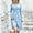Light Blue, variant on Women's Long Sleeve V-Neck Cross Ruched Waist Swing A-Line Midi Dress Elegant Flared Hem for Party Evening Occasions Black,L