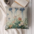 thumbnail image 7 of flowers jellyfish Linen toss pillowcase decoration pillowcase gifting preferred 20x20 inch cushion cover sofa pillowcase sofa bedroom living room car, 7 of 7