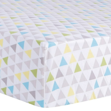 Triangles Multicolor Fitted Crib Sheet Walmart Com Walmart Com