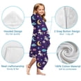 thumbnail image 7 of Blue Cartoon Unicorn Moon Cloud Star Pattern Hooded Bath Towel，60"x35" for Ages 3 To 12 Kids, Quick Dry Lightweight Soft Microfiber Hood Beach Towel Cover Up for Kids, 7 of 7