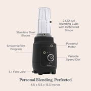 Vitamix Nano Personal Blender with SmoothiePilot Adaptive Blending Technology, 2 20 oz Blending Cups, Black