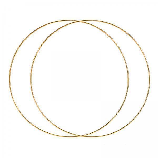 2 aros de floral de metal dorado, anillos de aro de macramé para boda, arreglos florales de de Navidad, colgante de pared de macramé, at BLESIY Aros florales