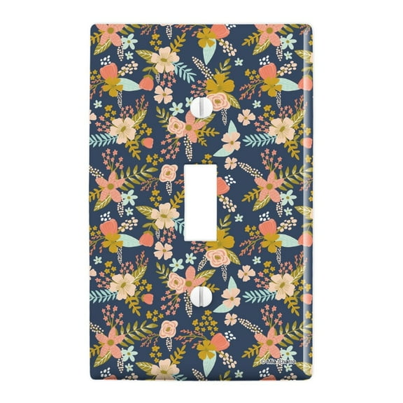 Mimi Flowers Plastic Wall Decor Toggle Light Switch Plate Cover