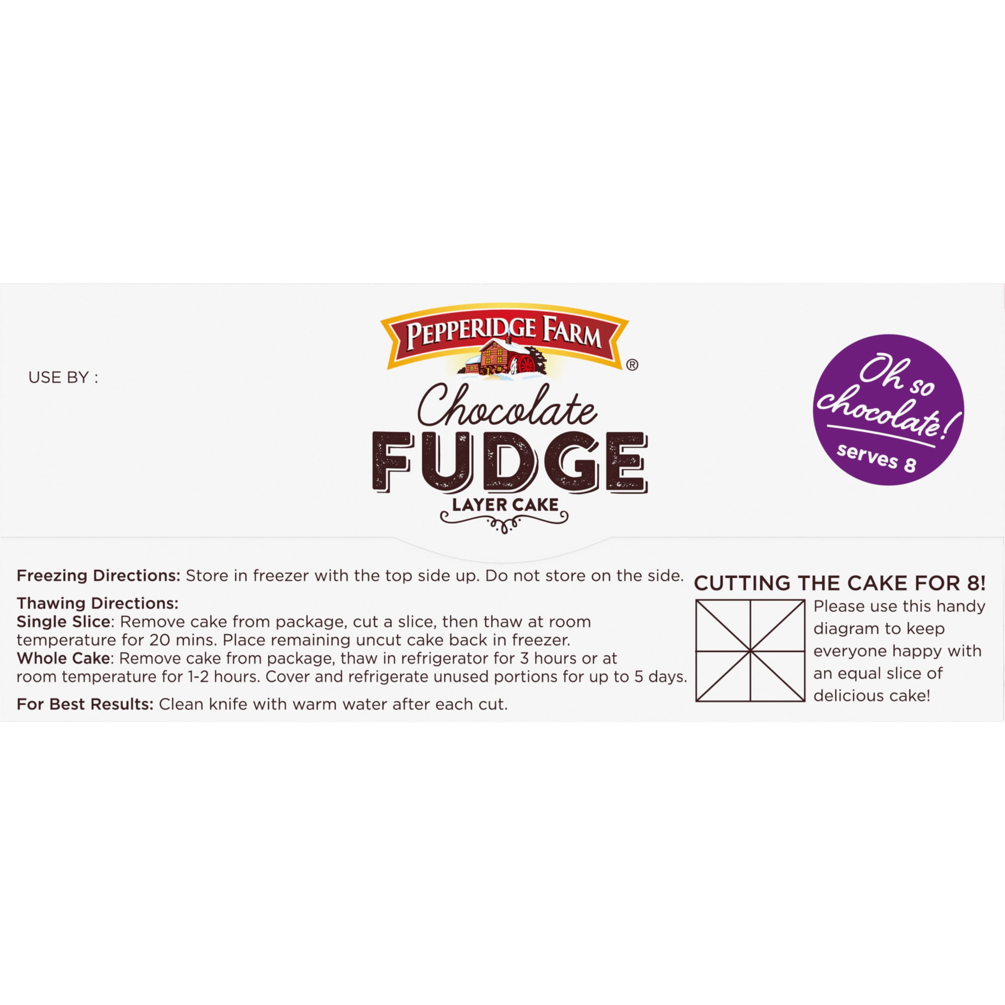 Pepperidge Farm Frozen Chocolate Fudge Layer Cake, 19.6 oz. Box
