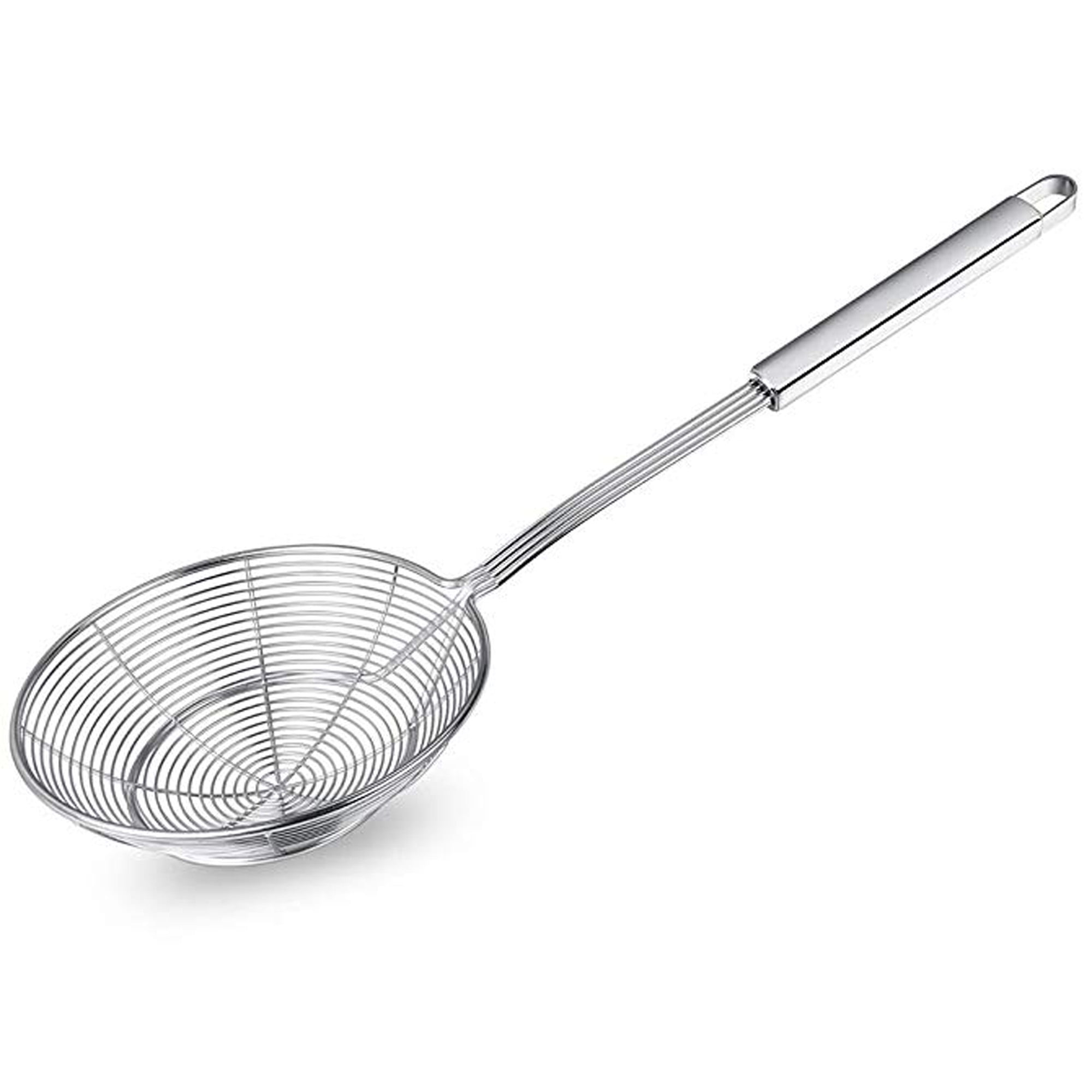 22cm Pasta CHDHALTD Frying Net Mesh Colander Strainer Basket with Handles Stainless Steel Wire Skimmer Spoon for Kitchen Frying Food Spaghetti Noodle 