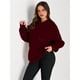 thumbnail image 5 of Sudaderas con Capucha Extragrandes para Mujer, Sudaderas de Forro , Suéteres de Moda para Otoño e Invierno Rojo Vino XL, 5 of 9