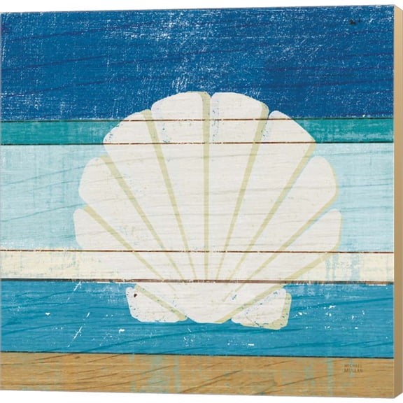 Beachscape Shell v2 by Michael Mullan, Canvas Wall Art, 12W x 12H