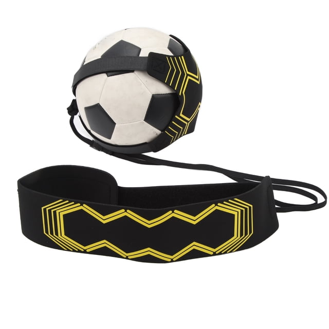 Ayuda Para Entrenamiento De Fútbol, entrenador De Tiro De Fútbol De Goma De Neopreno, Cinturón Ajustable, Mejor Control De La Pelota, Gancho Y Bucle Amarillo Para Voleibol