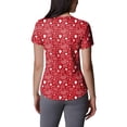 thumbnail image 4 of Womens Valentine Day Scrub Tops Love Heart Print Short Sleeve Cute Plus Size Scrubs Medical V Neck Quick Dry Scrub Tops with Pockets Vermilion M, 4 of 5