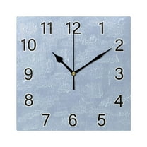 Ryvnso Lake Blue Wall Clock Square Silent Non-Ticking Battery Operated 7.78"
