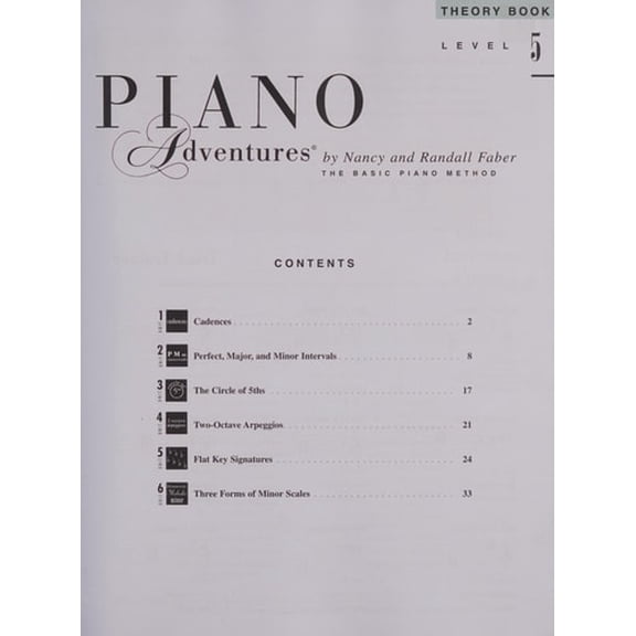 Pre-Owned Level 5 - Theory Book: Piano Adventures Paperback