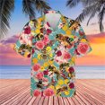 thumbnail image 3 of Camisas casuales de manga corta con botones y solapa con estampado 3D de abejas para hombre, ropa para hombre, camisa hawaiana de verano, ropa de calle para hombre, 3 of 5