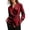 Red, variant on Women's Wrap V Neck Blouses Tie Waist Puff Cuff Long Sleeve Slim Shirts for Office Business Daily Wear