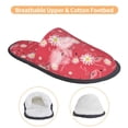 thumbnail image 3 of KLL Hello Summer Flamingo Slippers for Women Men House Slip on Indoor Outdoor Bedroom Furry Fleece Lined Ladies Comfy Anti-Skid Rubber Hard Sole-Large, 3 of 8