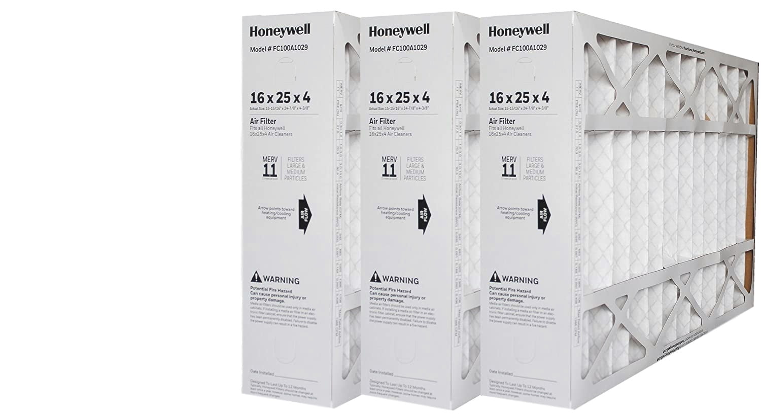 Genuine Honeywell 16x25 Furnace Filters 3 Pack Walmart Canada