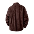 thumbnail image 6 of TRUNZI Mens Sherpa Fleece Jackets Long Sleeves Zip Up Casual Thick Warm Comfy Faux Fur Jackets with Pockets,Coffee,Size M, 6 of 6