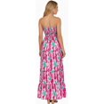 thumbnail image 2 of HAPPY BAY Women's Summer A-Line Maxi Smocked Top Frill Dress Long Beach Bohemian Strapless Tube Dresses for Women One Size Raspberry, Floral Stripes, 2 of 3