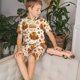 thumbnail image 4 of Balery Thanksgiving With Turkey Conjunto de Pijama Infantil de Manga Corta con Estampado – Ropa de Dormir de Algodón Suave-Medium, 4 of 6