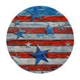 thumbnail image 4 of Orinice Stars and Stripes Round Table Cover Stain Resistant Washable for Indoor Outdoor Kitchen Dining Wedding Parties 100% Polyester Fiber USA Independence Day 42-46, 4 of 8