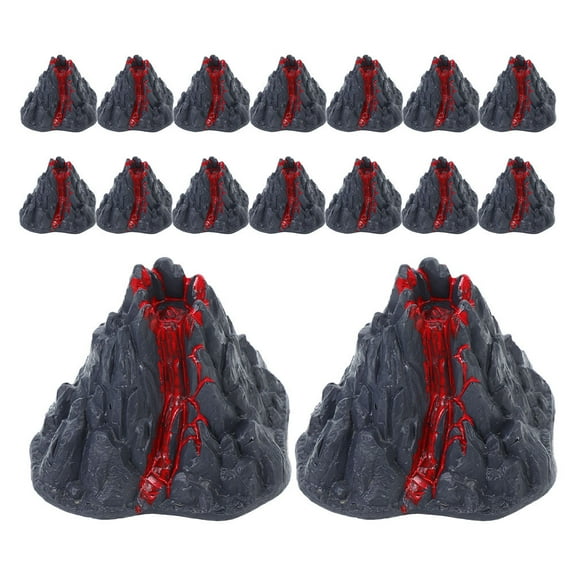 ELAYARD 16Pcs Plastic Volcano Ornament for Science Experiments and Decor