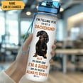 thumbnail image 2 of Personalized I'm Telling You I'm Not A Dachshund 32Oz Liter Motivational Water Bottle, Customized Name With Time Marker, Gifts For Dachshund From Women Dog Lovers Dachshund Lover On Birthday, 2 of 5