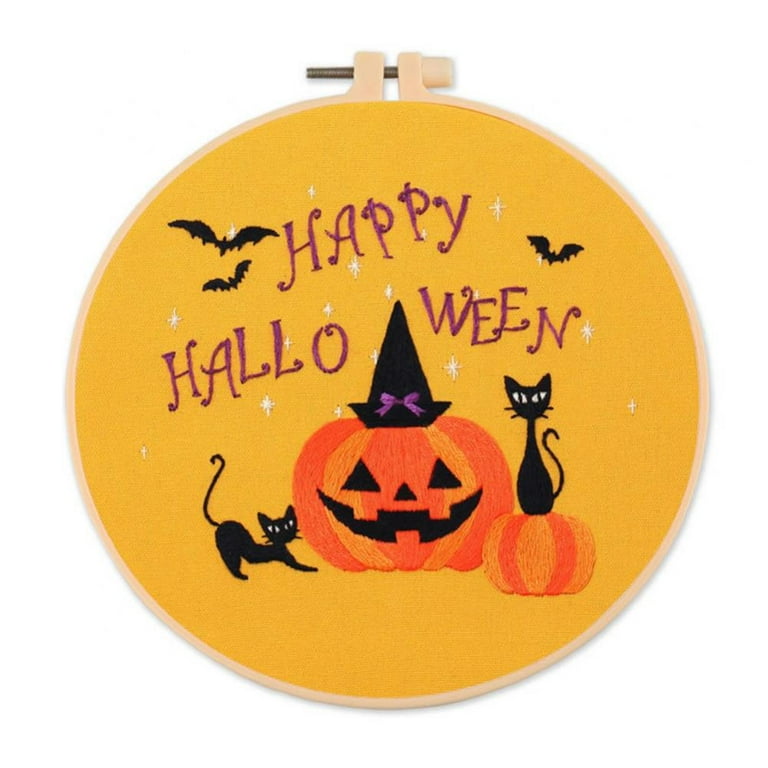 Embroidery Kit for Beginners Cross Stitch Kits Trick or Treat with