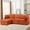 Orange-L, variant on ACMEASE 84” Chenille 3 Seats Sofa W/Movable Ottoman, Modern Fabric L-Shaped Couch with Soft Backrest, Upholstered Sectional Sofa with Armrest Pillows for Living Room, Office, Beige